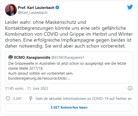 Tweet von Karl Lauterbach